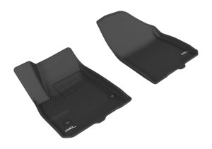 Cadillac XT5 Floor Mat Set - Front - 3D MAXpider - KAGU Series - Black - `17-`20 Cadillac XT5 Floor Mat Set - Front - 3D MAXpider - KAGU Series - Black - `17-`20